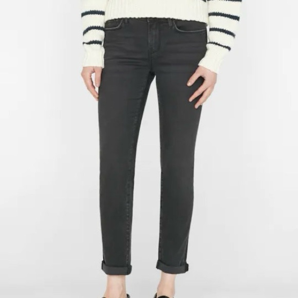 Frame Denim Le Garçon Straight Leg Cropped Jeans in Kerry Wash Size 25